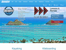 Tablet Screenshot of hawaiianwatersports.com